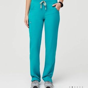 Figs Teal Kade Cargo Scrub Pants